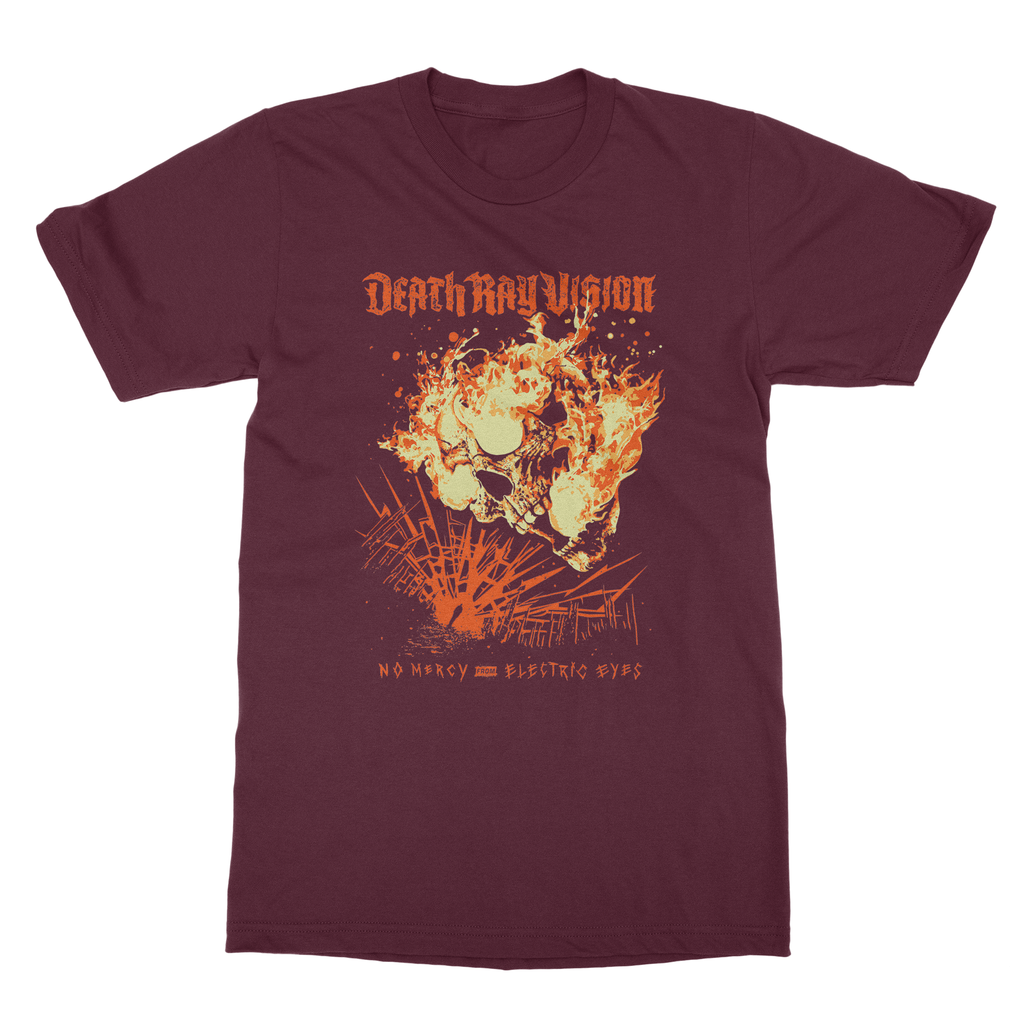 Death Ray Vision | No Mercy T-Shirt - Maroon