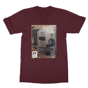 Merch Engine | Open Mike Eagle Stereo Unit T-Shirt - Maroon
