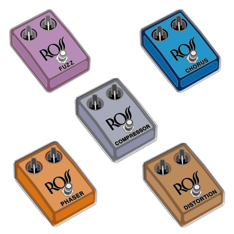 ROSS Electronics | 5 Pedal Enamel Pin Bundle
