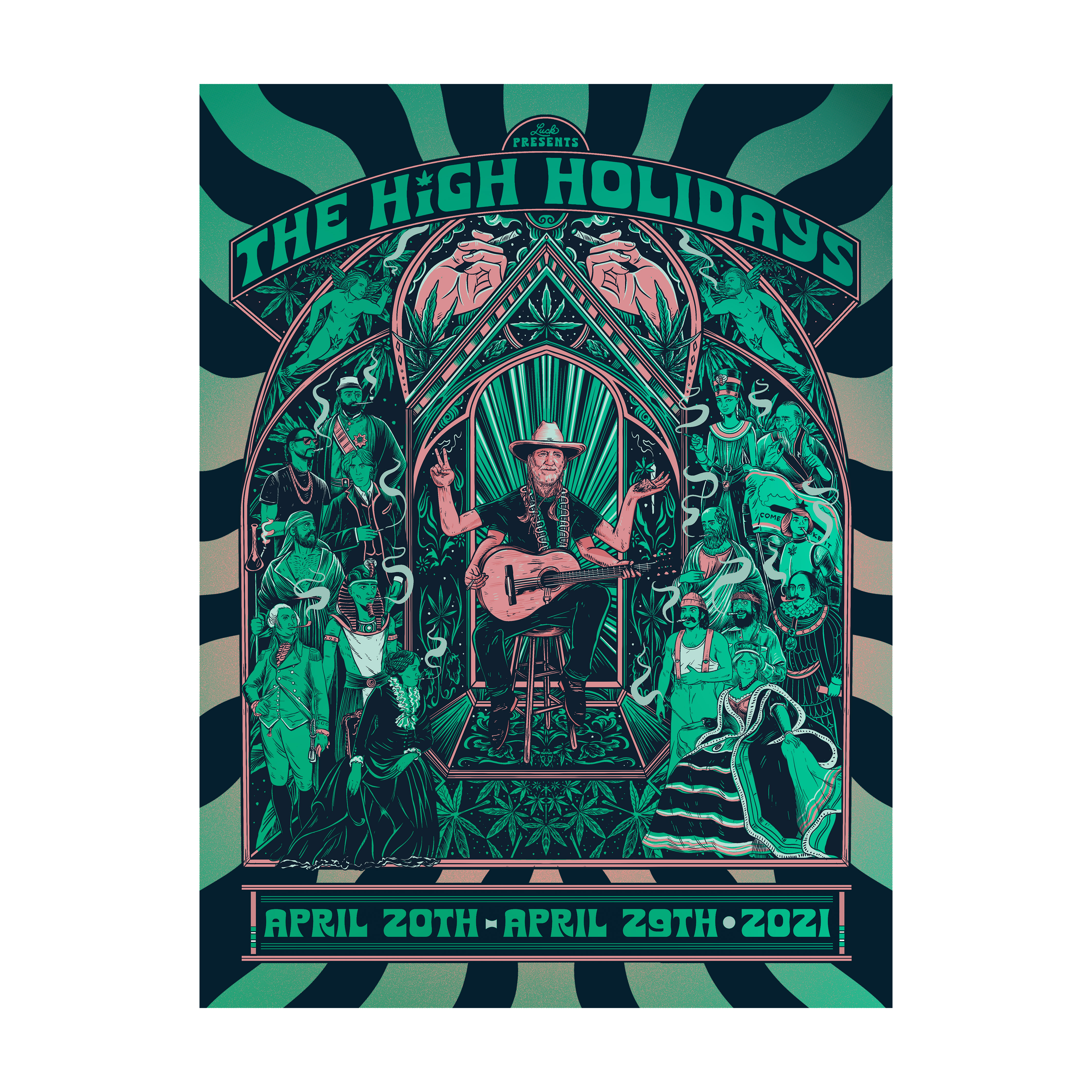 Luck Reunion | High Holidays Green Foil Poster