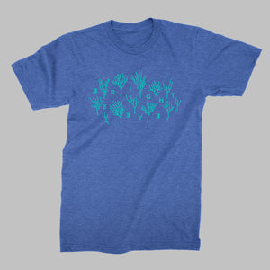 Bright Eyes | Coral T-Shirt - Blue