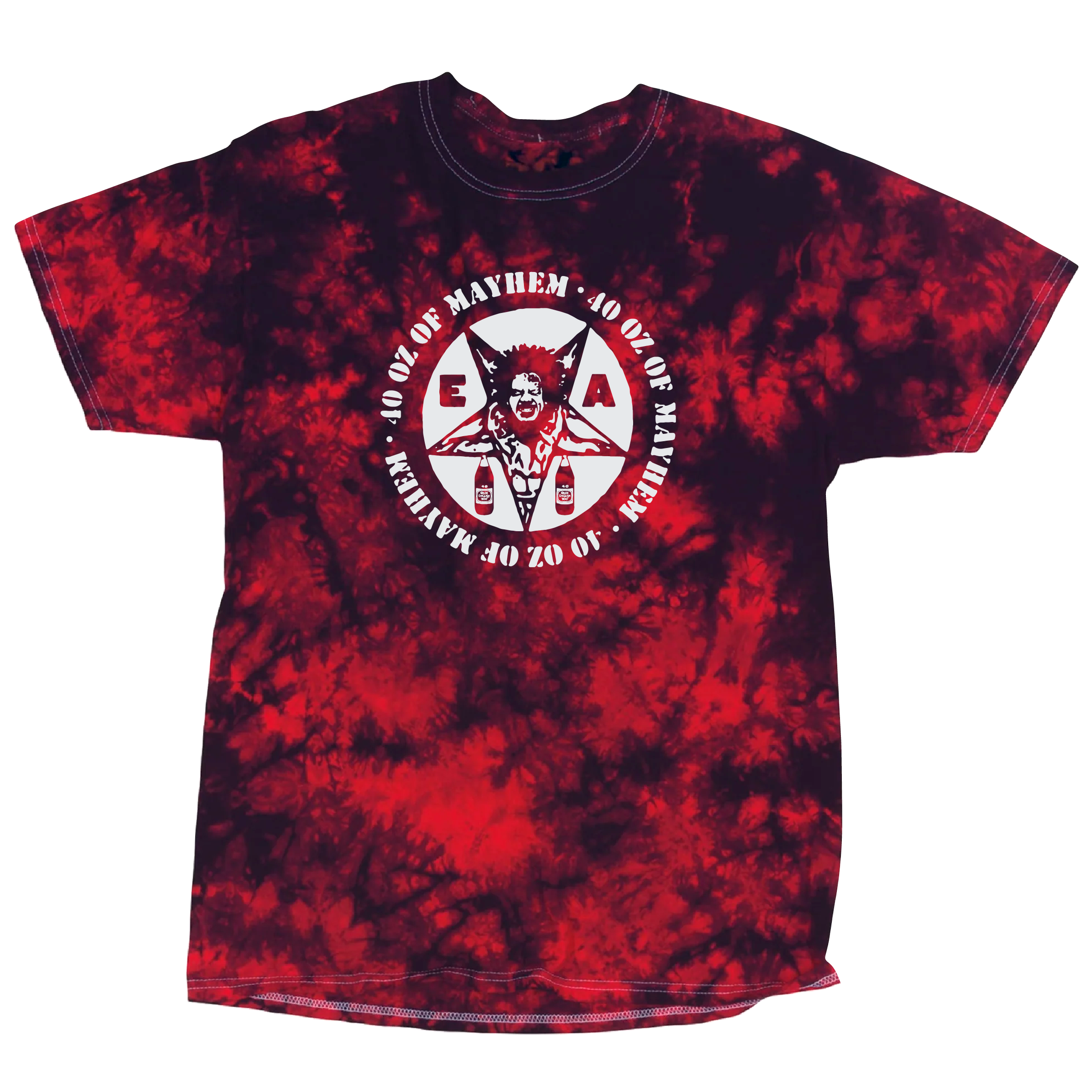 Eric Andre | 40 OZ Of Mayhem Red Tie Dye T-Shirt