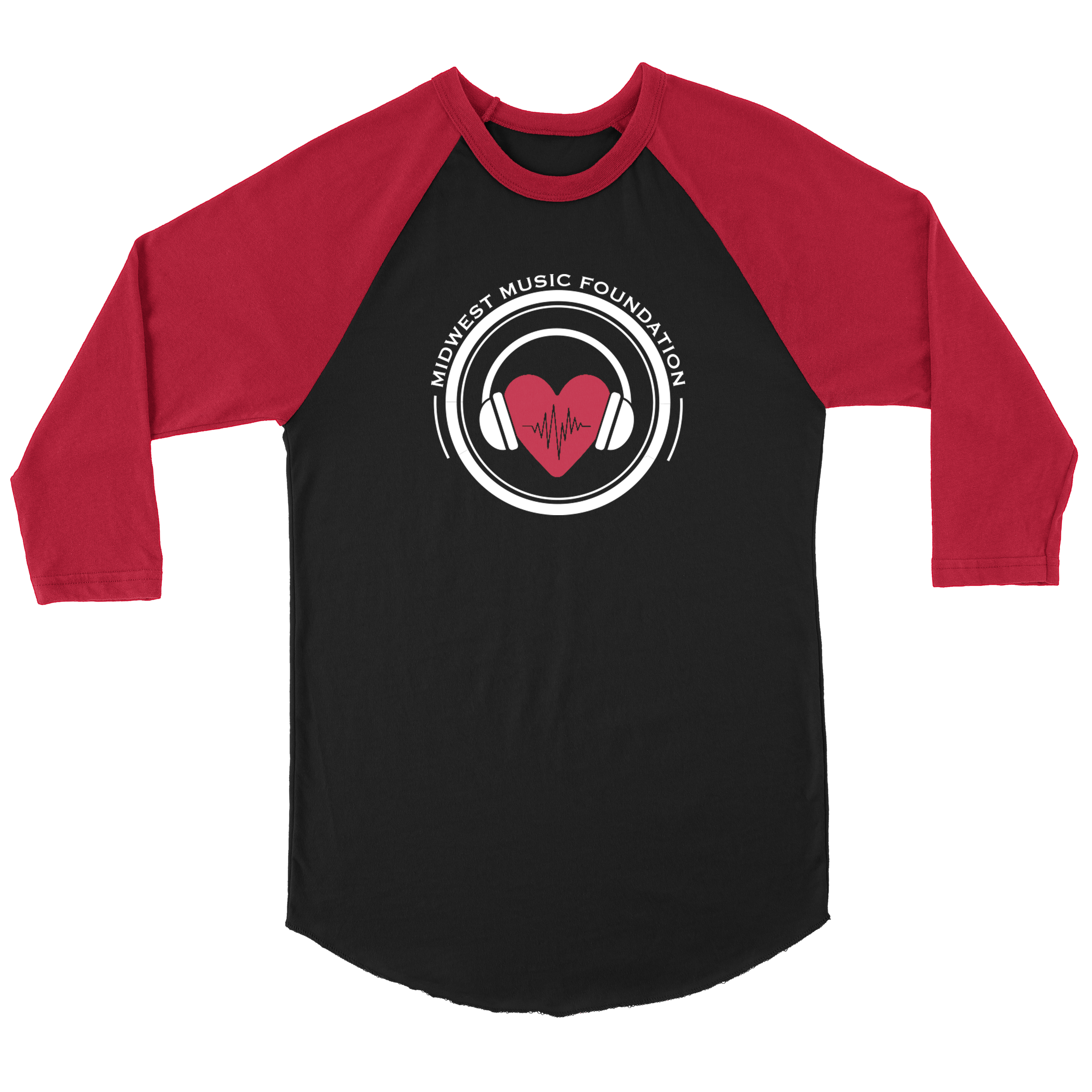 Midwest Music Foundation |Heart Baseball T-Shirt