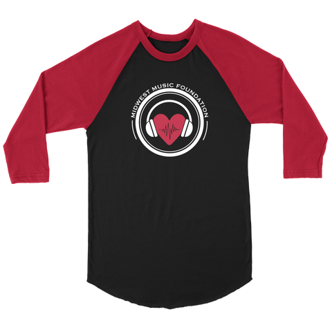 Midwest Music Foundation |Heart Baseball T-Shirt