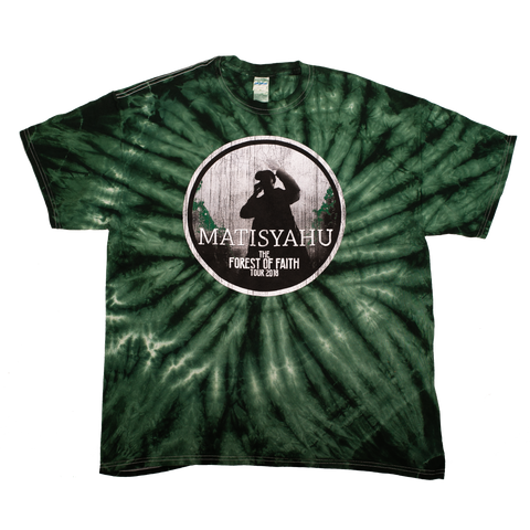 Matisyahu | 2018 Forest Of Faith Tour Tie-Dye T-Shirt - Green