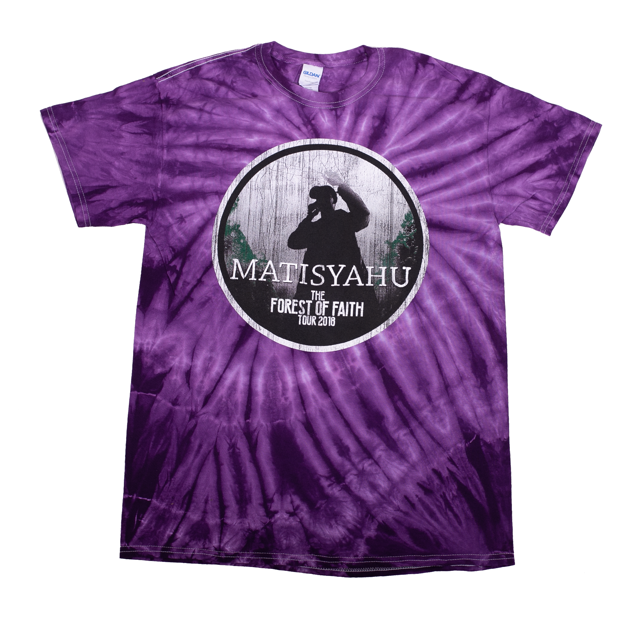 Matisyahu | 2018 Forest Of Faith Tour Tie-Dye T-Shirt - Purple