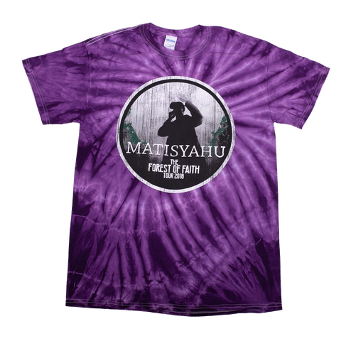 Matisyahu | 2018 Forest Of Faith Tour Tie-Dye T-Shirt - Purple