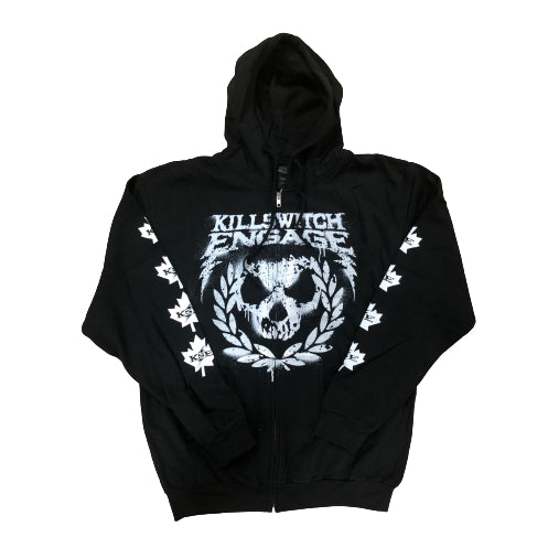 Killswitch Engage Vault | Skull Wreath Zip Hoodie w/Logo Sleeve