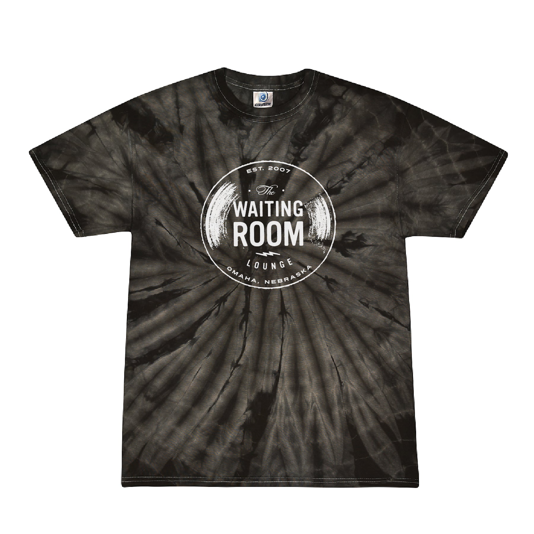 The Waiting Room | Logo T-Shirt - Black Tie-Dye