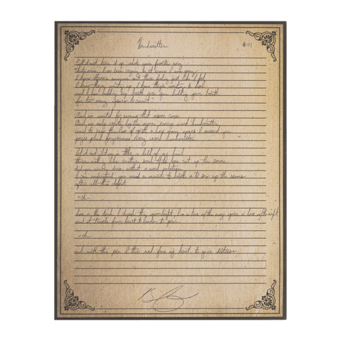 Brian Fallon | Handwritten Lyric Sheet