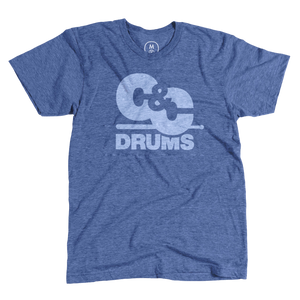 C&C Drum Co. | 70's T-Shirt - Heather Blue