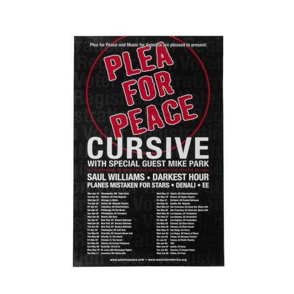 Cursive | Deadstock Plea for Peace Tour 2004 Poster