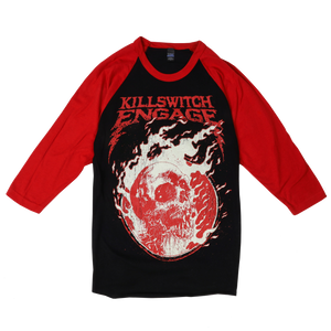 Killswitch Engage Vault | Flame Skull Raglan - Black/Red
