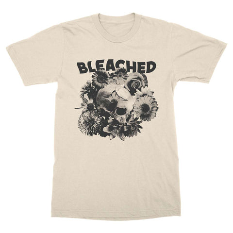 Cream, Bleached "Flower Skull" T-shirt