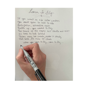 The Whitmore Sisters - Learn To Fly Handwritten Lyric Sheet *PREORDER*