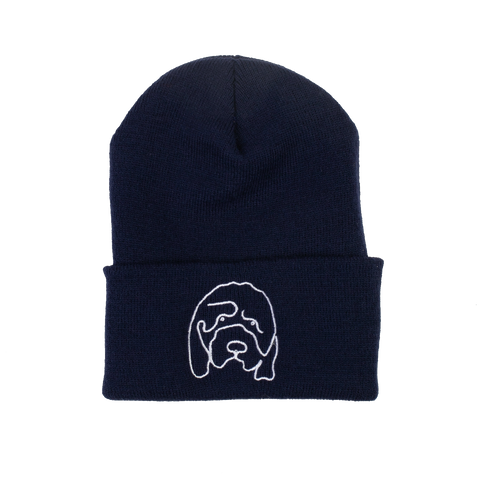 Hannah Gadsby's Douglas Embroidered Navy Beanie
