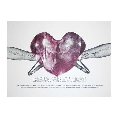 Desaparecidos | 18X24 Heart 2015 Tour Poster