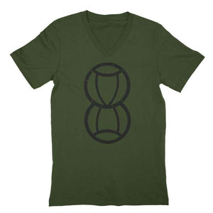 Bright Eyes | Hourglass V-Neck T-Shirt - Olive