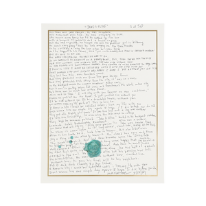 Mac Lethal | Jake + Olive Handwritten Lyric Sheet