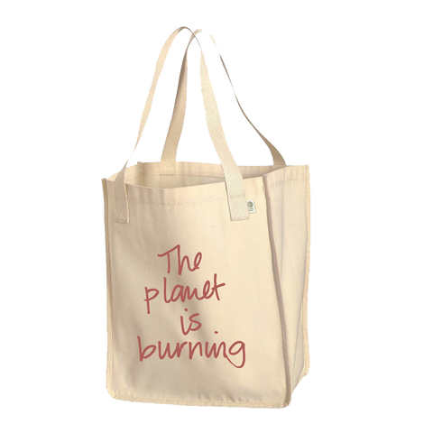 Ilana Glazer | Fuck! The Planet is Burning Organic Cotton Tote Bag - Natural Canvas