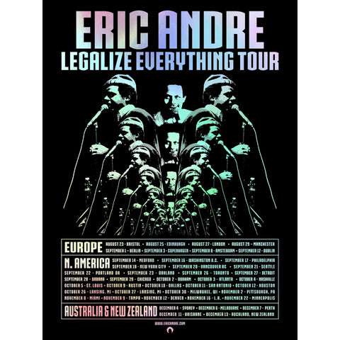 Eric Andre Legalize Everything Tour Poster