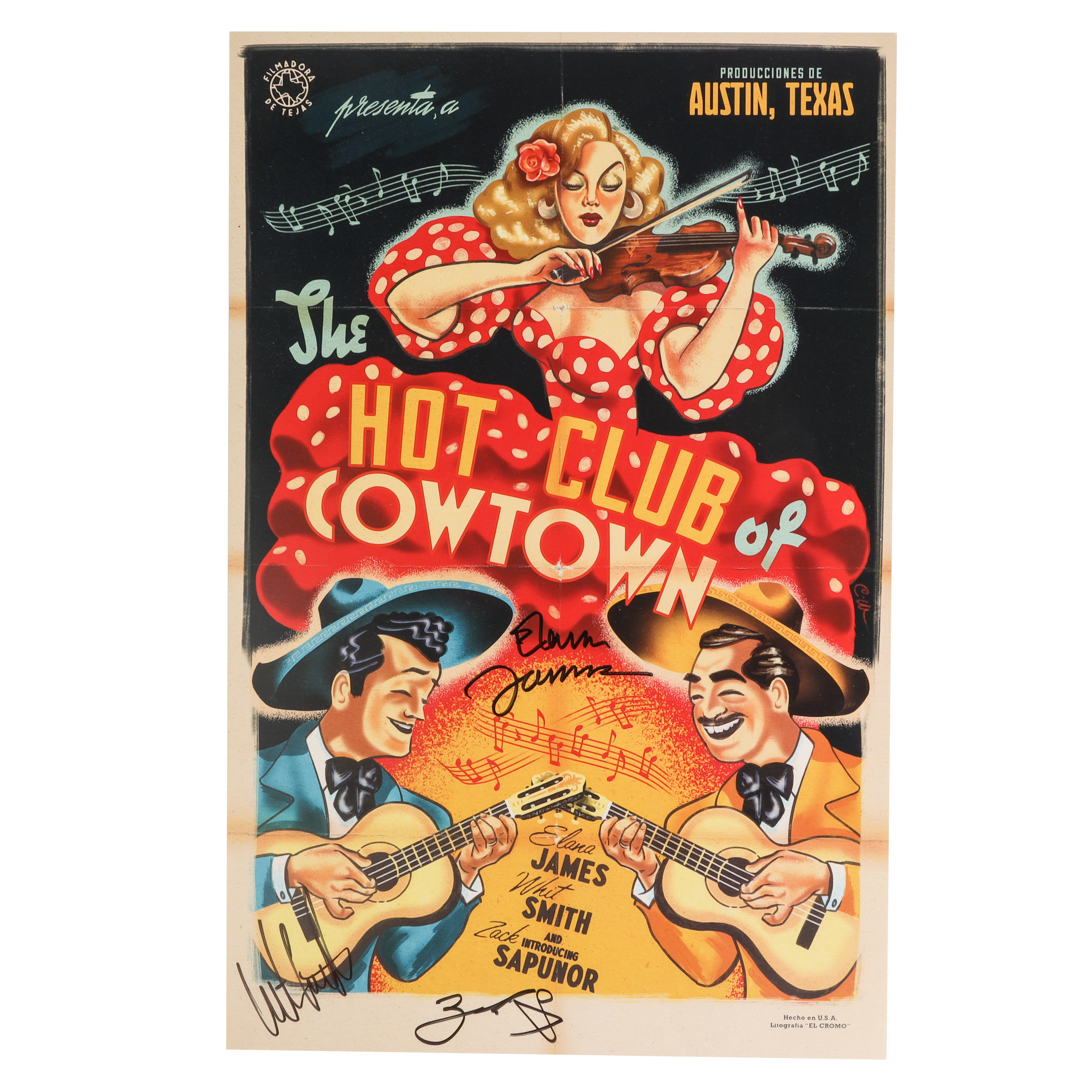Hot Club of Cowtown | Filmadora De Tejas Presenta Poster *Autographed*