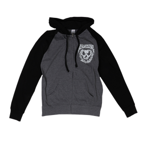Killswitch Engage | Skull Wreath Raglan Hoodie - Grey/Black