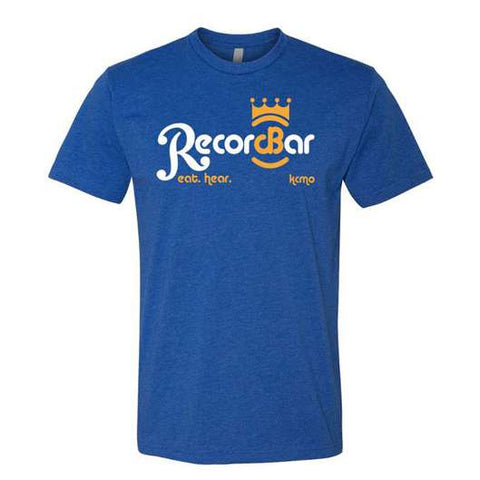 Blue RecordBar t-shirt with special edition crown logo