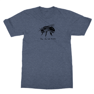 Blue Heathered Single Bee t-shirt from The Life and Times