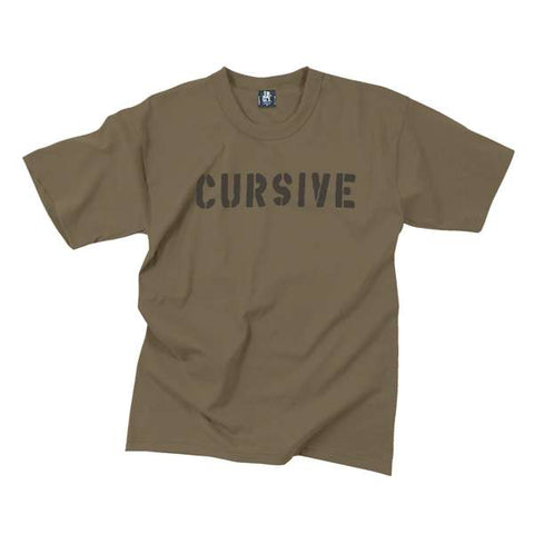 15P | Cursive - Youth Stencil T-Shirt