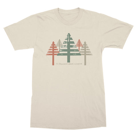 Tallest Man on Earth Cream Canvas Tee with tree graphics