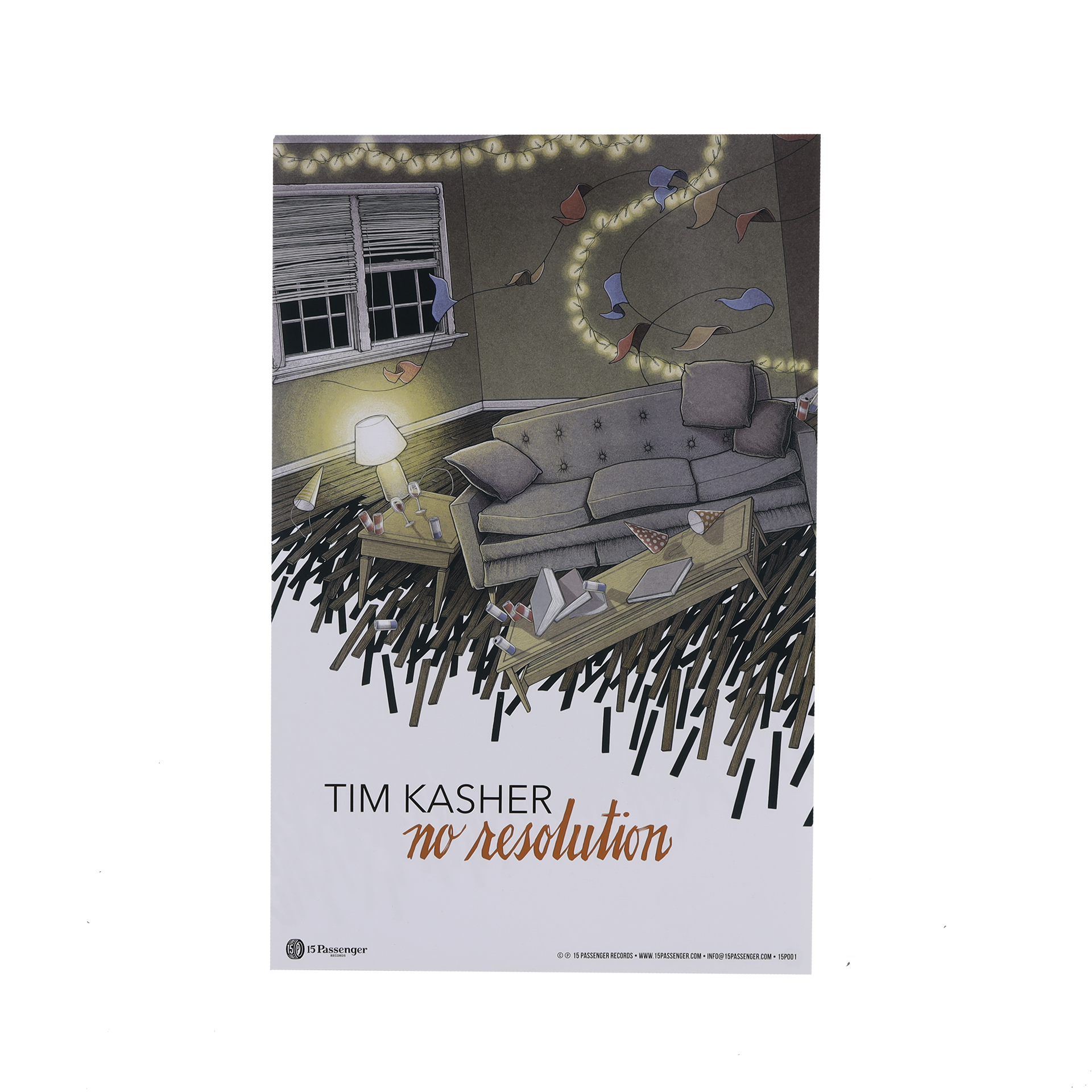 15P | Tim Kasher - No Resolution Poster