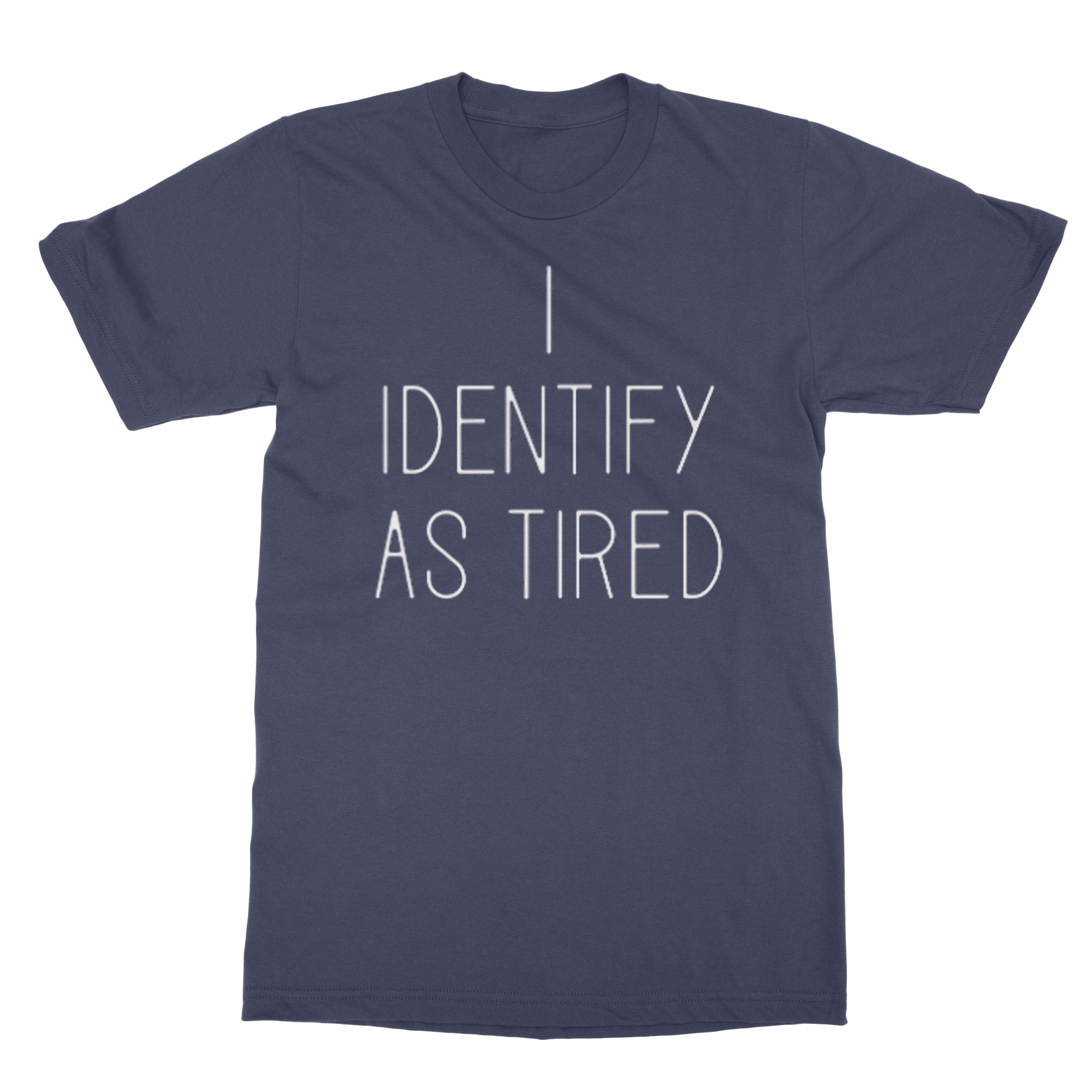 Hannah Gadsby's Navy I Identify as Tired T-shirt