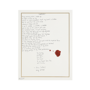 Mac Lethal | Warpaint Handwritten Lyric Sheet